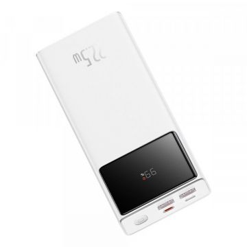 BASEUS Baterie Externa Baseus Star Lord, 20000mAh, 22.5W, QC + PD, 1 x USB-C - 2 x USB-A, Alba PPXJ080002 BASEUS Baterie Externa Baseus Star Lord, 20000mAh, 22.5W, QC + PD, 1 x USB-C - 2 x USB-A, Alba PPXJ080002