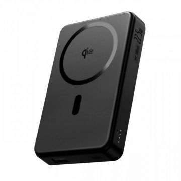 BASEUS Baterie Externa Wireless Baseus Airpow2 Qi2, 10000mAh, 22.5W, QC + PD + FQI, 1 x QI - 1 x USB-A - 1 x USB-C, Neagra P10080000123-00 BASEUS Baterie Externa Wireless Baseus Airpow2 Qi2, 10000mAh, 22.5W, QC + PD + FQI, 1 x QI - 1 x USB-A - 1 x USB-C, Neagra P10080000123-00