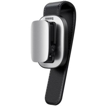 BASEUS Suport auto pentru ochelari Baseus Platinum, cu clema, Argintiu BASEUS Suport auto pentru ochelari Baseus Platinum, cu clema, Argintiu