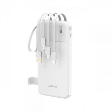 Dudao Baterie Externa Dudao K11, 10000mAh, 10W, 1 x Lightning - 1 x microUSB - 1 x USB-A - 1 x USB-C, Alba Dudao Baterie Externa Dudao K11, 10000mAh, 10W, 1 x Lightning - 1 x microUSB - 1 x USB-A - 1 x USB-C, Alba