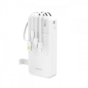 Dudao Baterie Externa Dudao K11 Pro, 20000mAh, 10W, 1 x Lightning - 1 x microUSB - 1 x USB-A - 1 x USB-C, Alba Dudao Baterie Externa Dudao K11 Pro, 20000mAh, 10W, 1 x Lightning - 1 x microUSB - 1 x USB-A - 1 x USB-C, Alba
