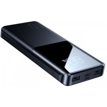 JOYROOM Baterie Externa Joyroom JR-QP191, 10000mAh, 22.5W, QC + PD, 1 x USB-C - 2 x USB-A, Neagra JOYROOM Baterie Externa Joyroom JR-QP191, 10000mAh, 22.5W, QC + PD, 1 x USB-C - 2 x USB-A, Neagra