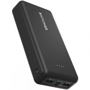RAVPOWER Baterie externa RavPower RP-PB1216, 20.000 mAh, 15W, 4 porturi, Negru RAVPOWER Baterie externa RavPower RP-PB1216, 20.000 mAh, 15W, 4 porturi, Negru