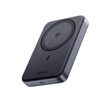 Ugreen Baterie externa Ugreen Magnetic 10000 mAh, Wireless, PD 30W, Qi2 7.5W, USB-C, compatibila MagSafe, Negru Ugreen Baterie externa Ugreen Magnetic 10000 mAh, Wireless, PD 30W, Qi2 7.5W, USB-C, compatibila MagSafe, Negru