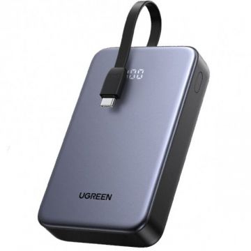 Ugreen Baterie Externa UGREEN PB505, 20000mAh, 22.5W, QC + PD, 1 x USB-A - 2 x USB-C, Gri Ugreen Baterie Externa UGREEN PB505, 20000mAh, 22.5W, QC + PD, 1 x USB-A - 2 x USB-C, Gri