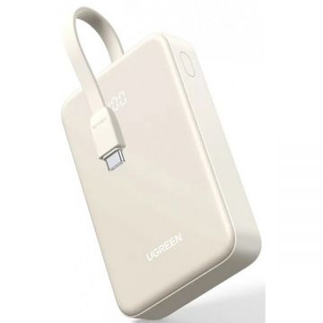 Ugreen Baterie Externa UGREEN PB521, 20000mAh, 30W, QC + PD, 1 x USB-A - 2 x USB-C, Alba Ugreen Baterie Externa UGREEN PB521, 20000mAh, 30W, QC + PD, 1 x USB-A - 2 x USB-C, Alba