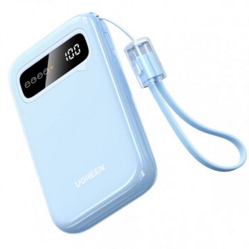 Ugreen Baterie Externa UGREEN PB522, 10000mAh, 20W, QC + PD, 1 x USB-A - 1 x USB-C, Albastra Ugreen Baterie Externa UGREEN PB522, 10000mAh, 20W, QC + PD, 1 x USB-A - 1 x USB-C, Albastra