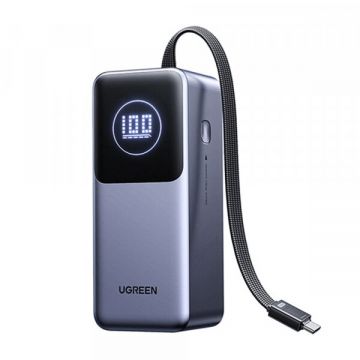 Ugreen Baterie Externa UGREEN PB723, 20000mAh, 130W, QC + PD, 1 x USB-A - 2 x USB-C, Gri Ugreen Baterie Externa UGREEN PB723, 20000mAh, 130W, QC + PD, 1 x USB-A - 2 x USB-C, Gri