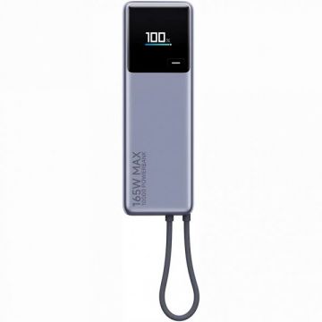 Xiaomi Baterie Externa Xiaomi, 10000mAh, 165W, PD, 2 x USB-C, Gri PB1165MI Xiaomi Baterie Externa Xiaomi, 10000mAh, 165W, PD, 2 x USB-C, Gri PB1165MI